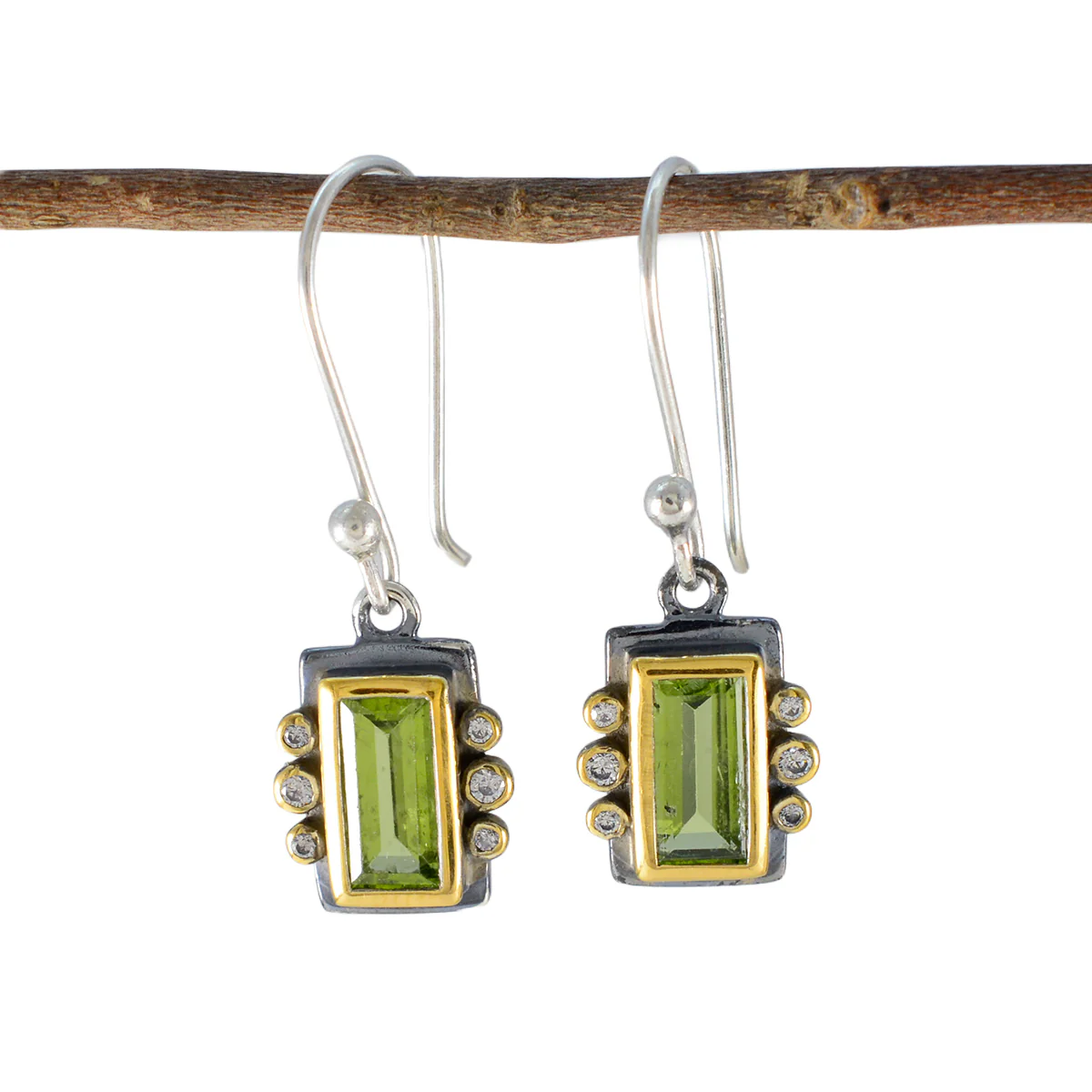 Peridot American Amanda multiple Dangle Green 925 Sterling Silver Earring