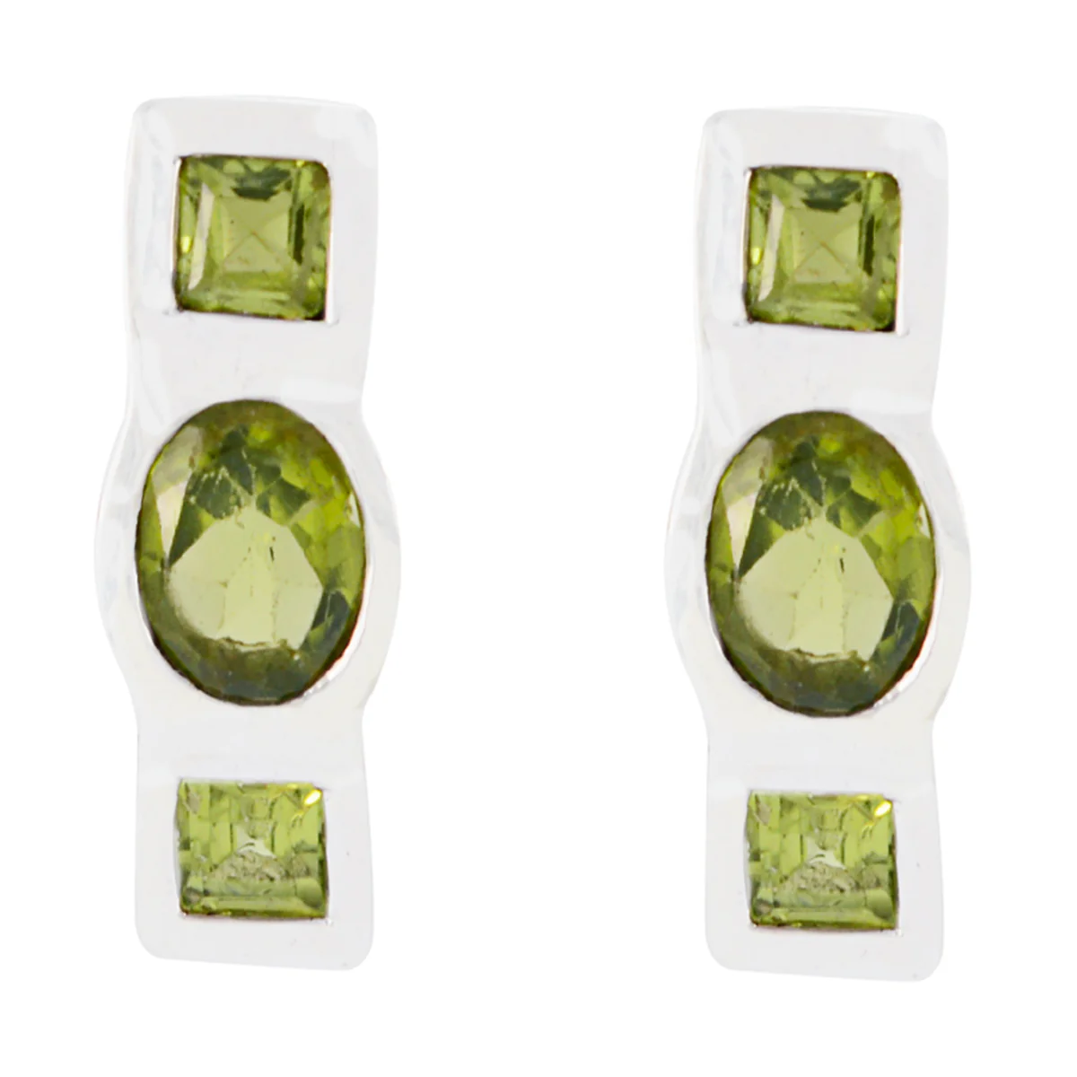 Peridot American Isabel multiple Stud Green Silver Earring
