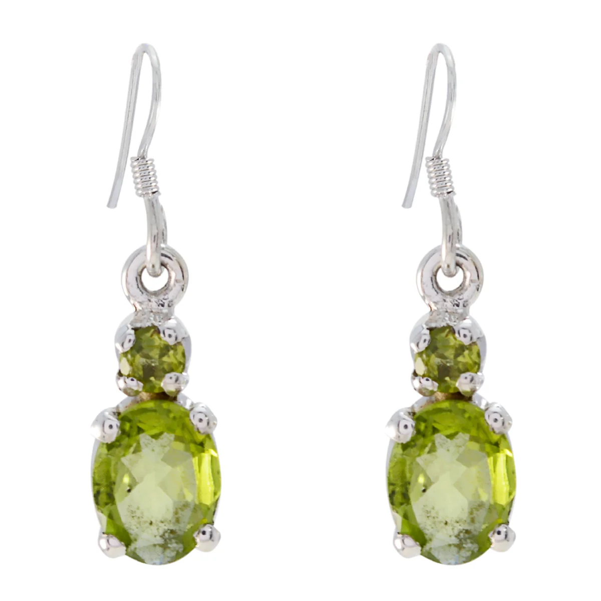 Peridot Australian Mila multiple Dangle Green Sterling Silver Earring