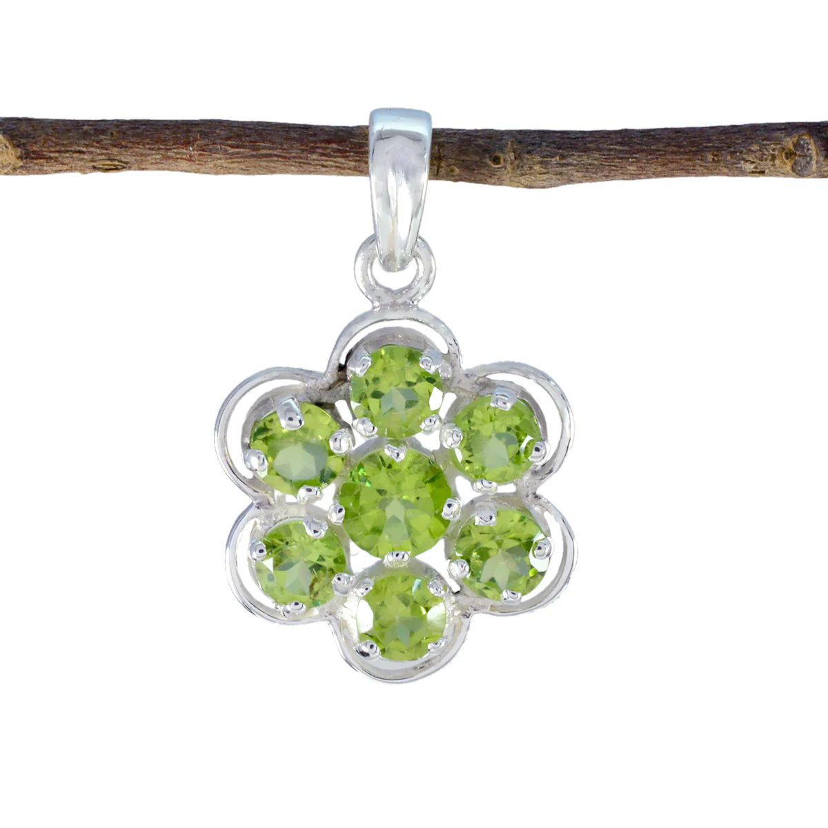 Peridot Delicate American 92.5 Silver multiple Patricia Abstract Green Pendant Jewellery - Image 2