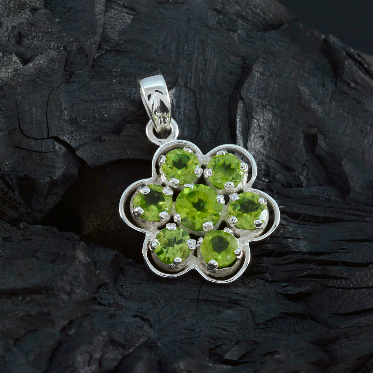 Peridot Delicate American 92.5 Silver multiple Patricia Abstract Green Pendant Jewellery - Image 3