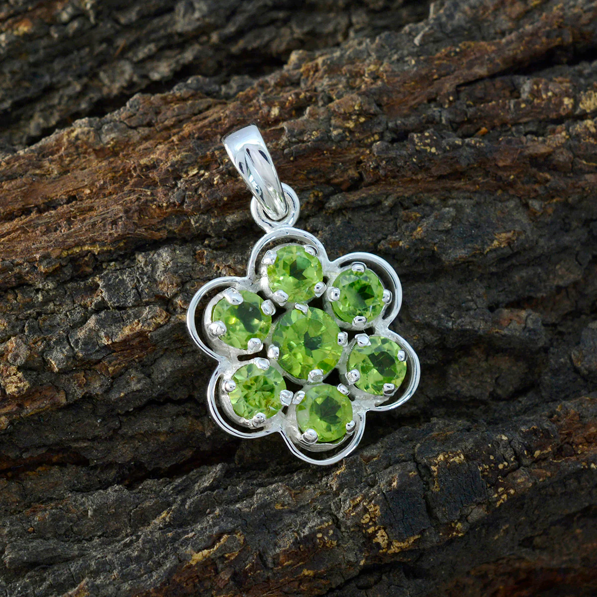 Peridot Delicate American 92.5 Silver multiple Patricia Abstract Green Pendant Jewellery - Image 4