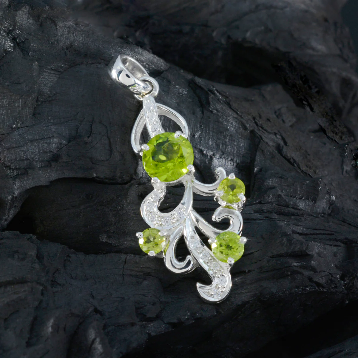 Peridot Edgy Australian 925 Silver multiple Dayana Romantic Green Pendant Jewelry - Image 3