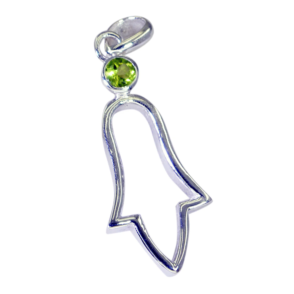 Peridot Featherlight Italian Silver Solitaire Paula valentine Green Pendant Jewelry - Image 3
