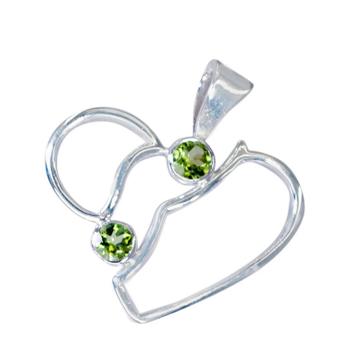Peridot Featherlight Mexican Sterling Silver Toi et Moi Sophia Fairytale Green Pendant Jewellery - Image 3