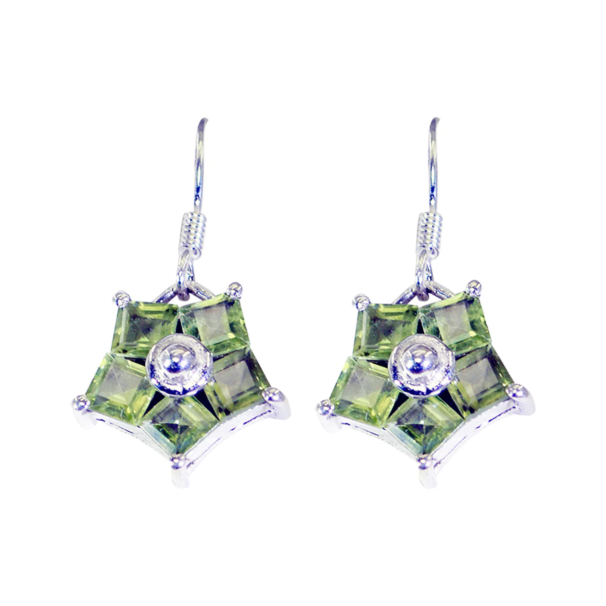 Peridot German Layla multiple Dangle Green 925 Sterling Silver Earring