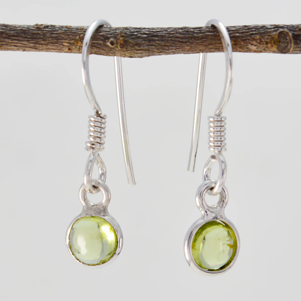 Peridot Italian Fernanda multiple Dangle Green Silver Earring - Image 3