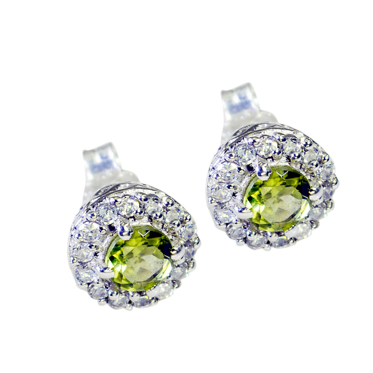 Peridot Korean Luisa multiple Stud Green 925 Silver Earring - Image 2