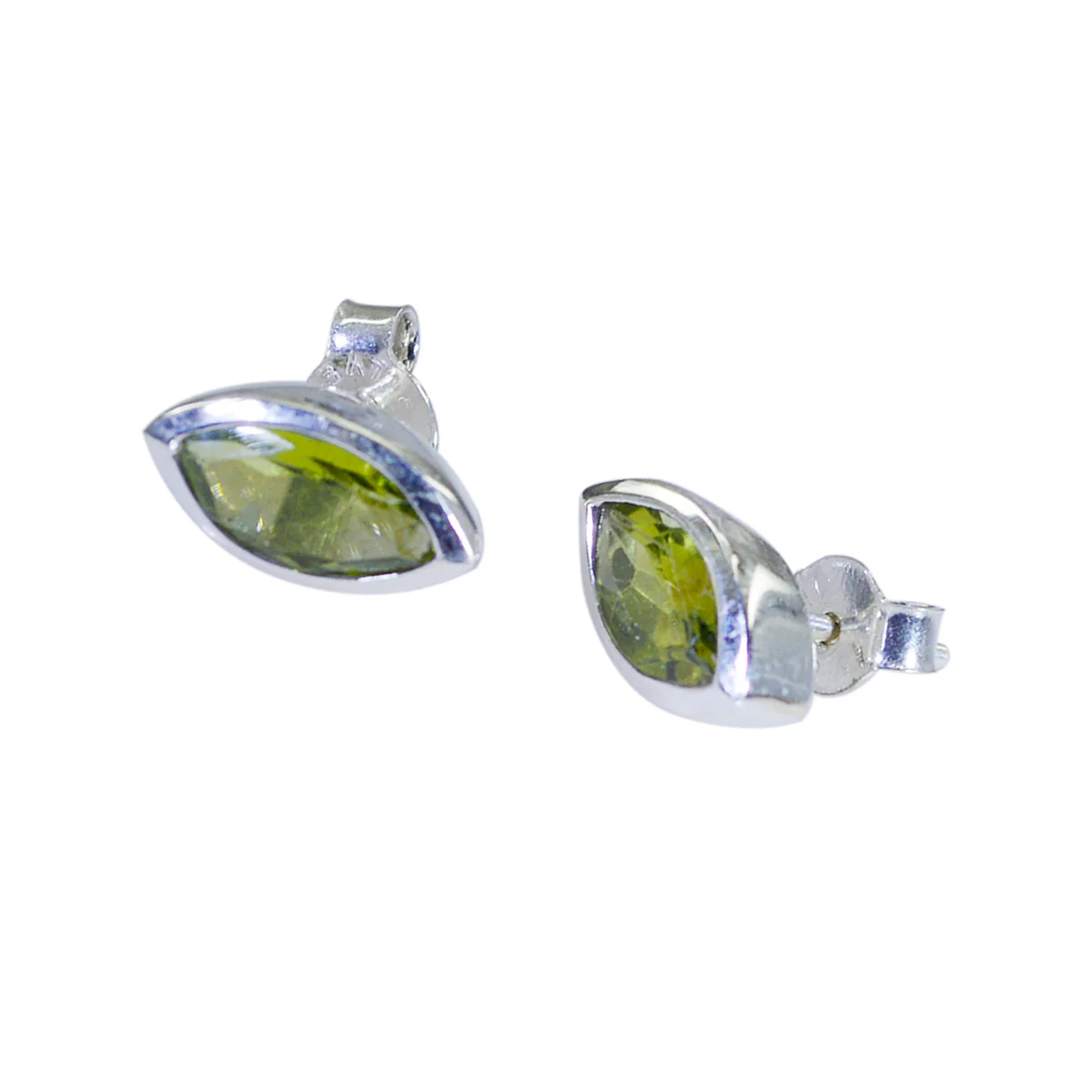 Peridot Latin American Hanna Solitaire Stud Green 925 Sterling Silver Earring - Image 2