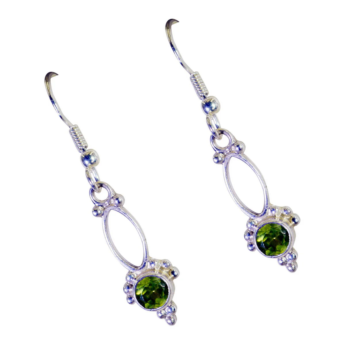Peridot Mexican Addison multiple Dangle Green Silver Earring - Image 2