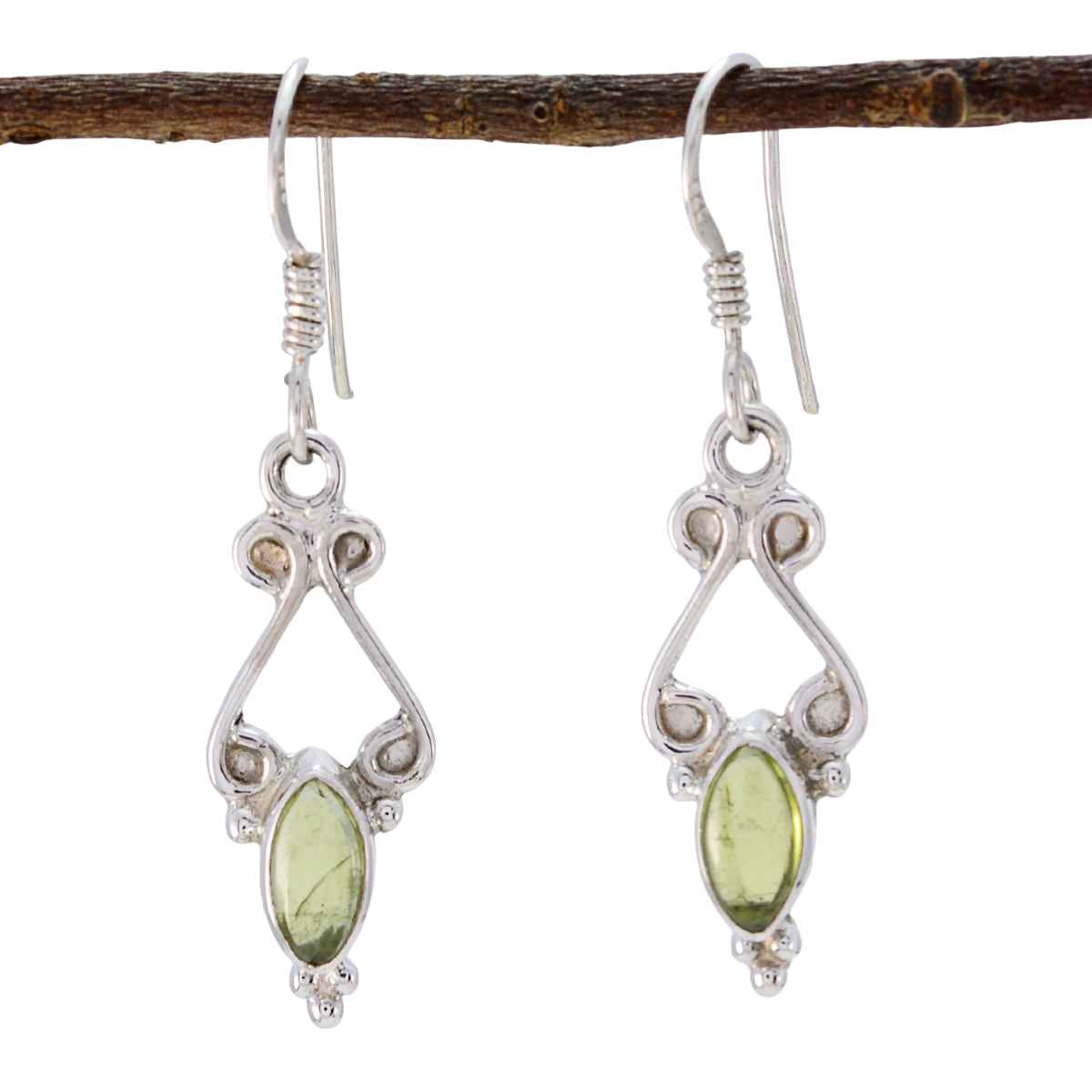 Peridot Mexican Gabriela multiple Dangle Green 92.5 Silver Earring