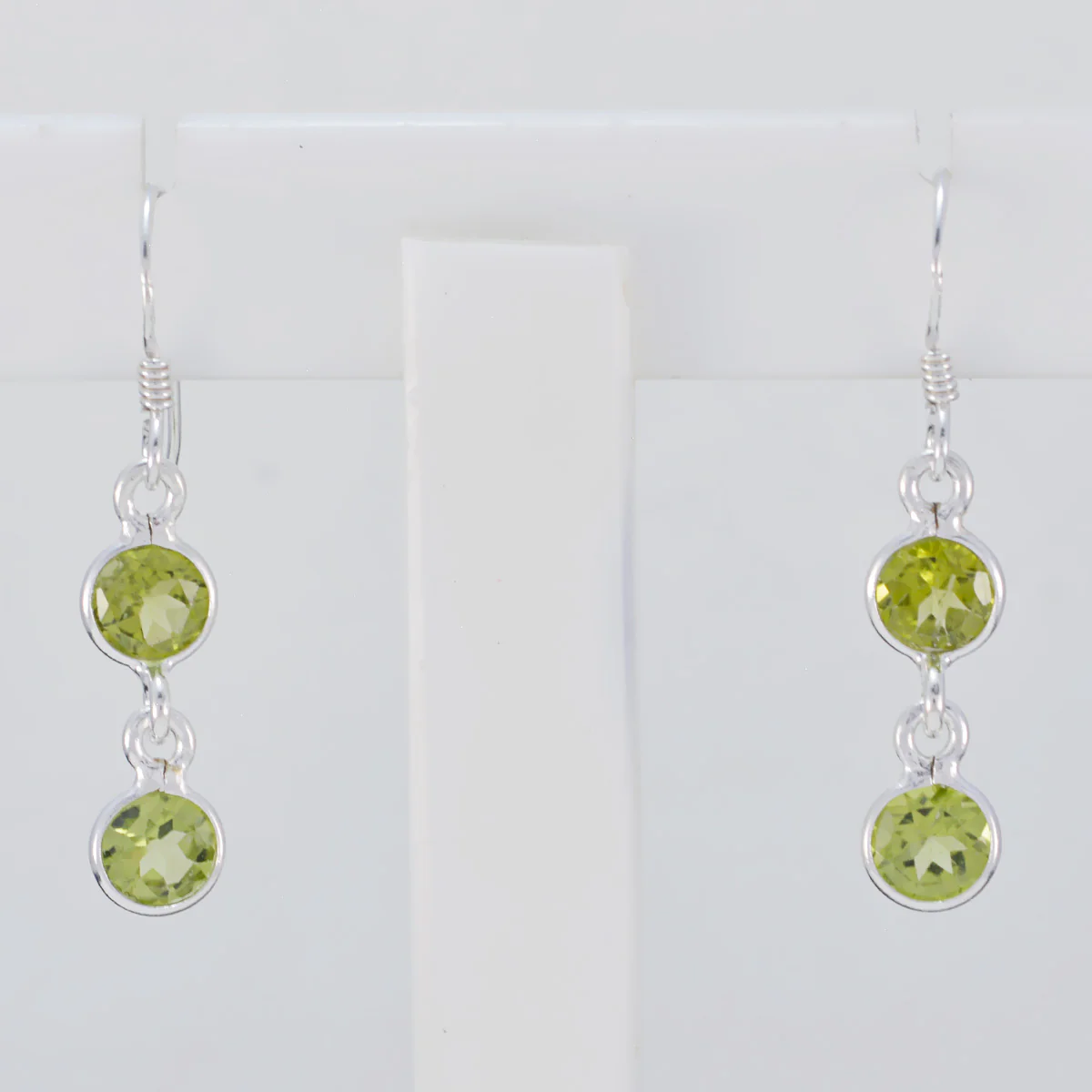 Peridot Mexican Natalia multiple Dangle Green 925 Silver Earring - Image 2