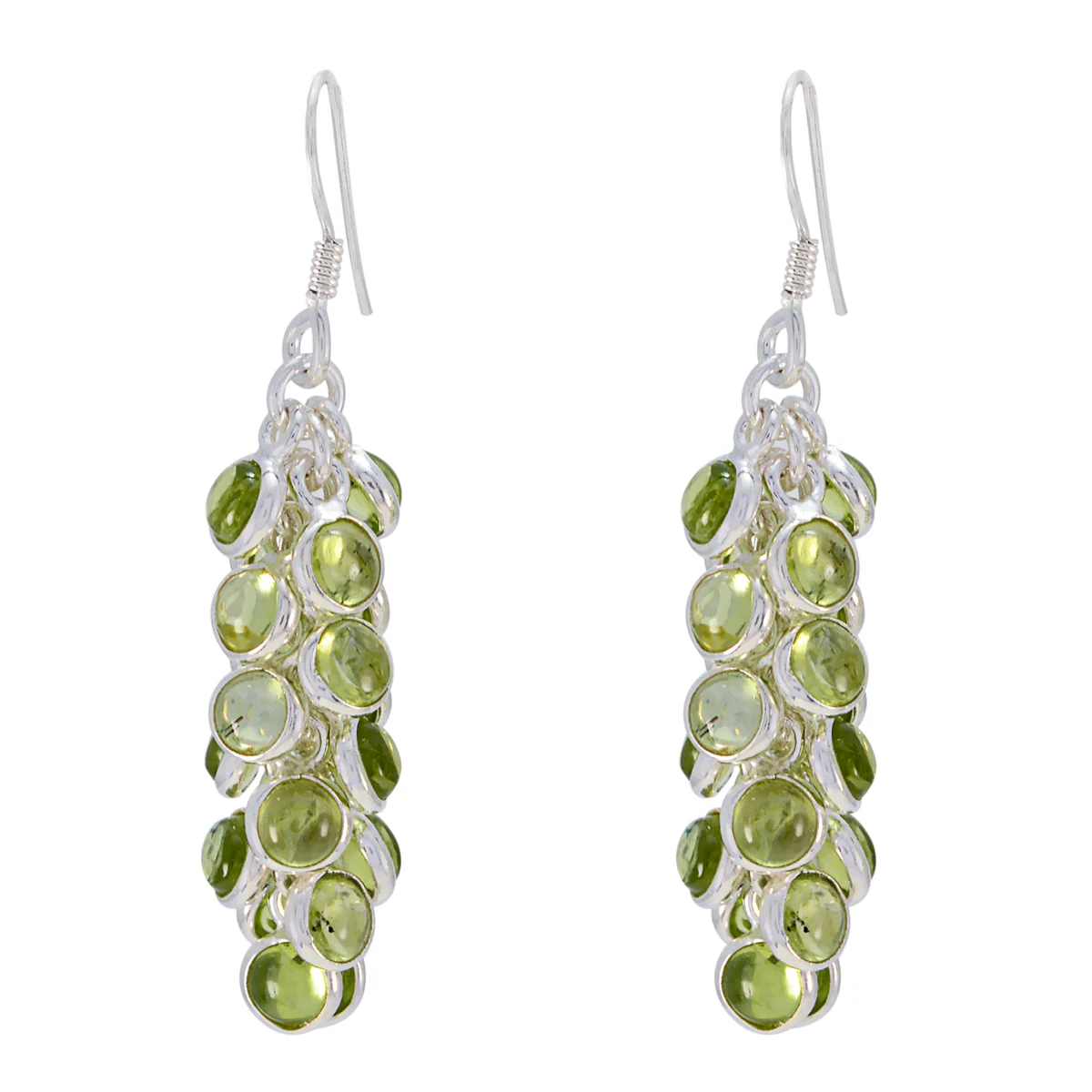 Peridot Middle Eastern Florencia multiple Dangle Green 92.5 Silver Earring