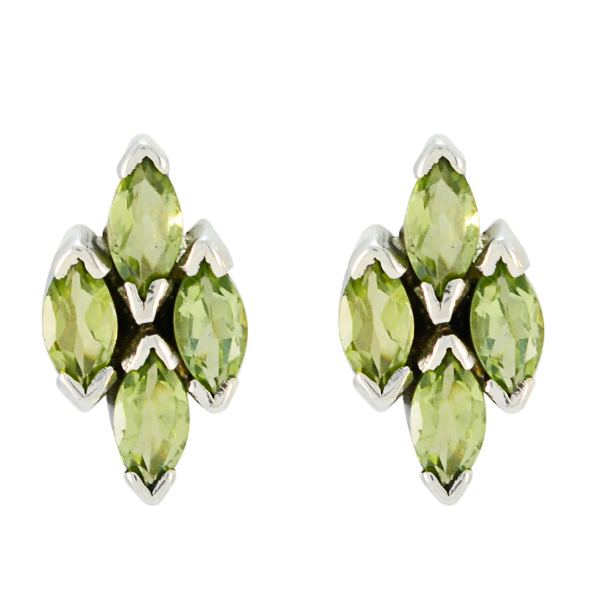 Peridot Middle Eastern Josephine multiple Stud Green Sterling Silver Earring