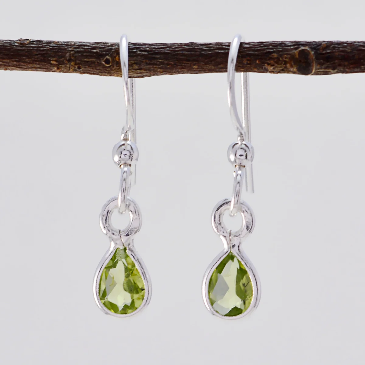 Peridot Moroccan Natalia multiple Dangle Green Sterling Silver Earring - Image 2