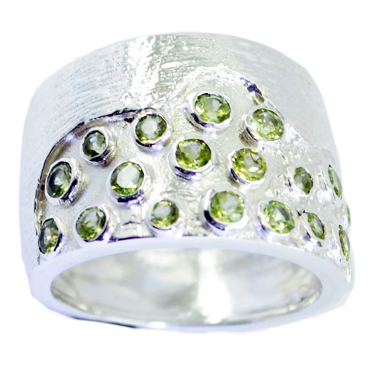 Peridot multiple Moroccan 925 Sterling Silver Green Gemstone Essential  Signet Ring Jewelry - Image 2