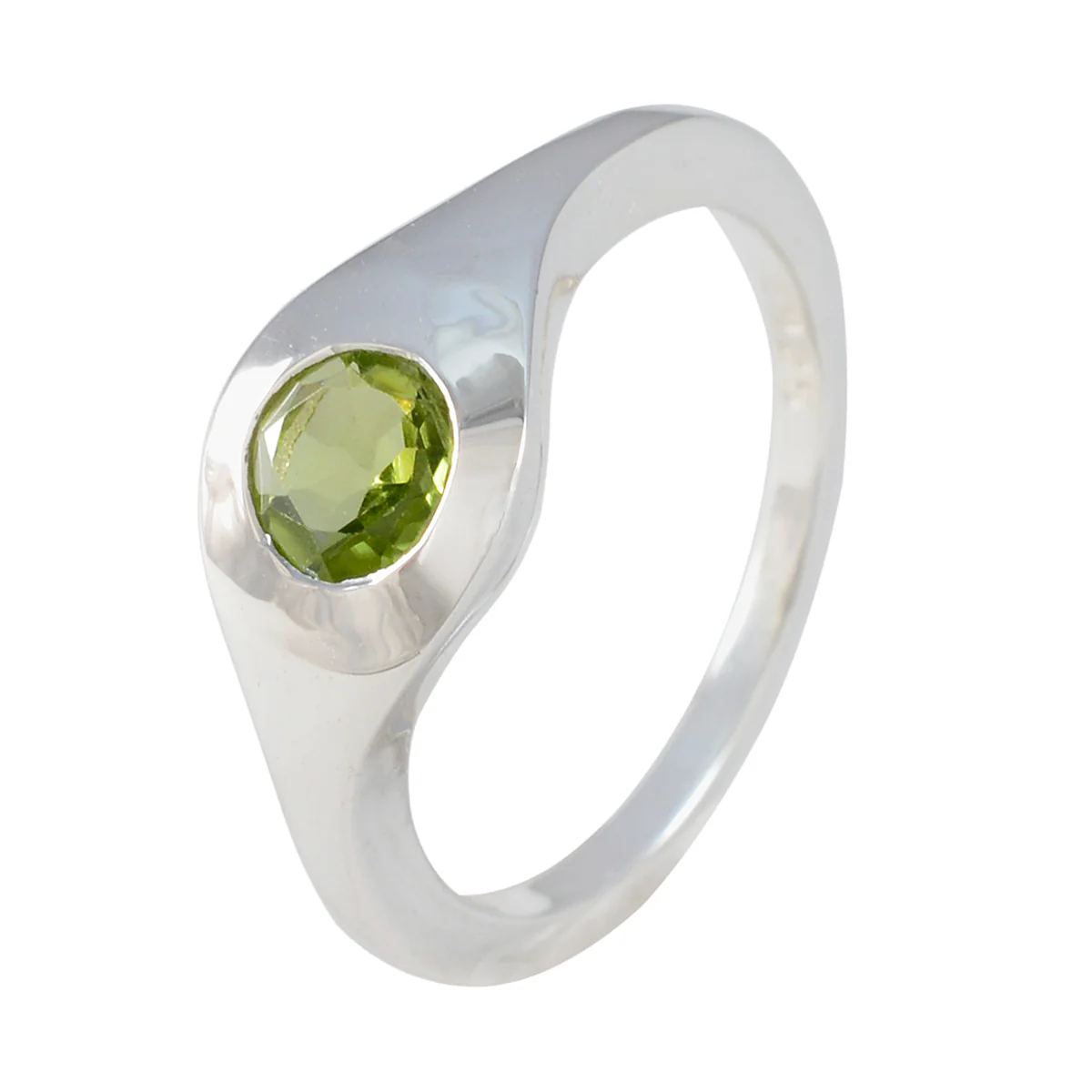 Peridot Solitaire African 925 Sterling Silver Green Gems Featherlight Trendy Ring Jewellery - Image 2