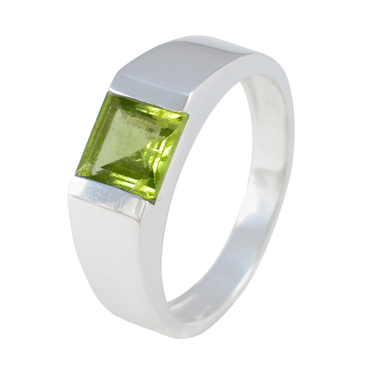 Peridot Solitaire Moroccan 925 Silver Green Gems Tiny Modern Ring Jewelry - Image 2