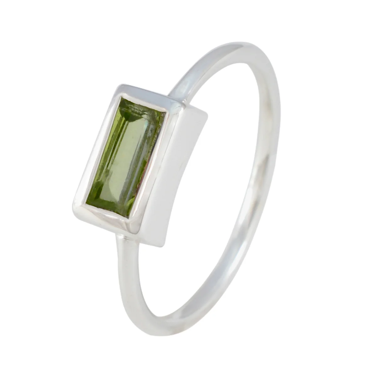 Peridot Solitaire Turkish 92.5 Silver Green Gemstone Delicate Fairytale Ring Jewelry - Image 2