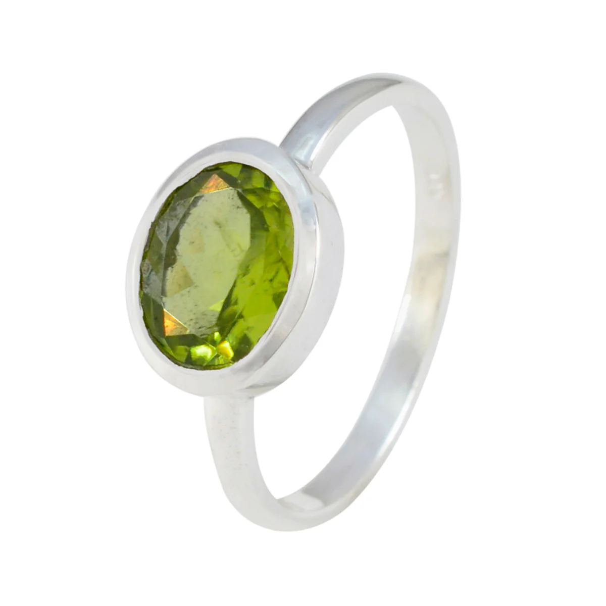 Peridot Solitaire Turkish 925 Silvers Green Gemstones Dainty Abstract Ring Jewellery - Image 2