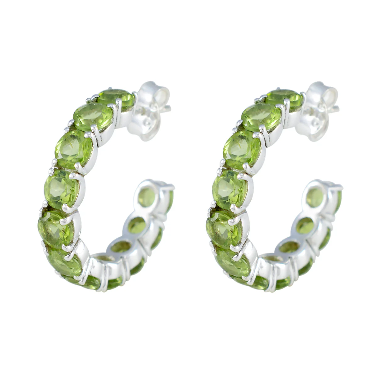 Peridot Turkish Isla multiple Stud Green Sterling Silver Earring - Image 2