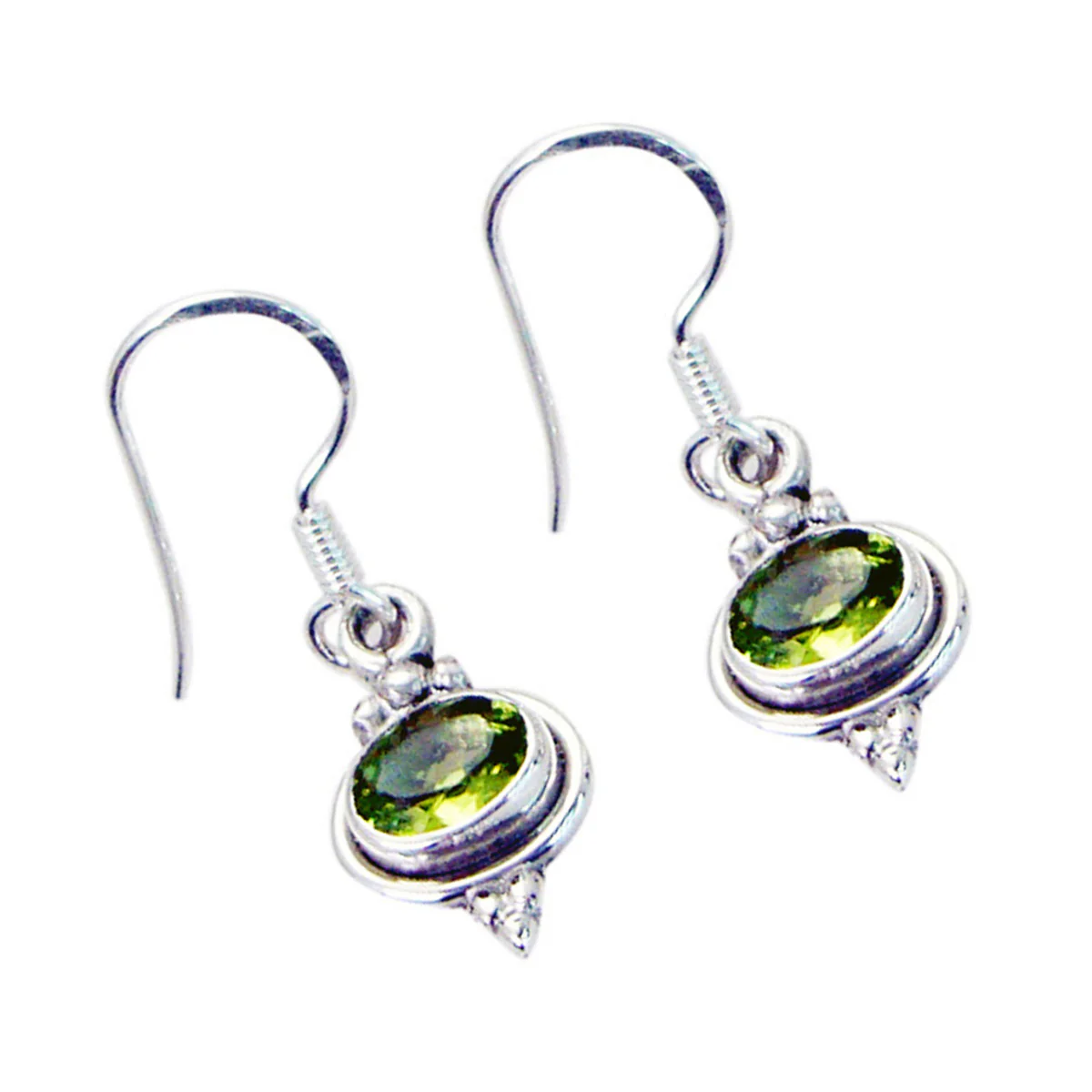 Peridot Turkish Victoria multiple Dangle Green 925 Sterling Silver Earring - Image 2