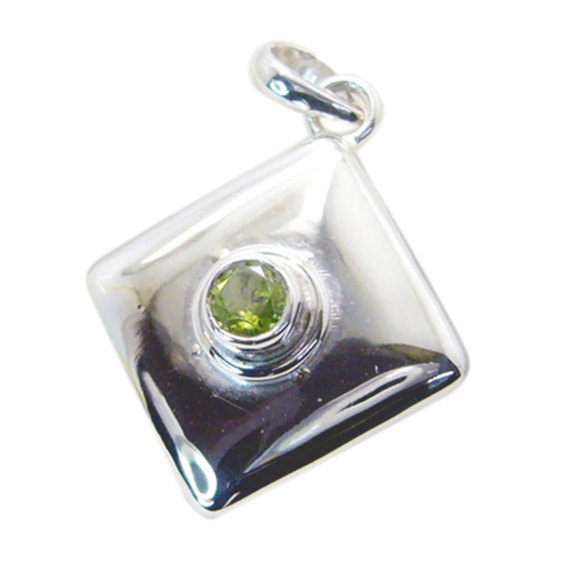 Peridot Whisper-thin German Sterling Silver Solitaire Carla propsel Green Pendant Jewellery - Image 3