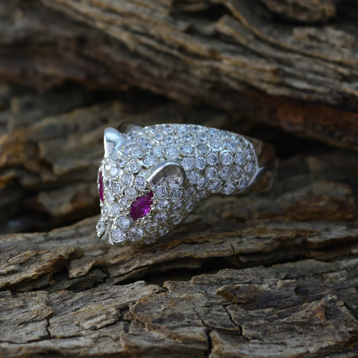 Pink CZ multiple American Sterling Silver Pink Gems Delicate Sophisticated Ring Jewellery - Image 3