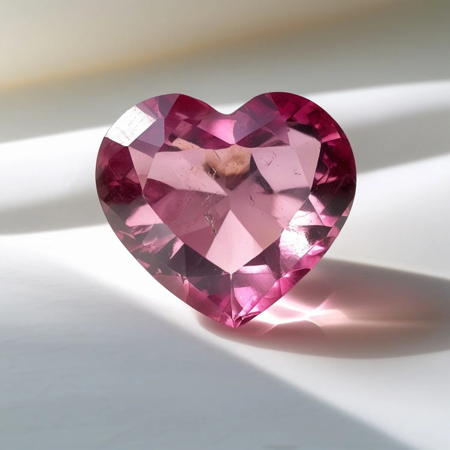 Pink Tourmaline 10PC Tiny 3x3 MM Heart Faceted Pink Fiery Semi Precious Gems - Image 2