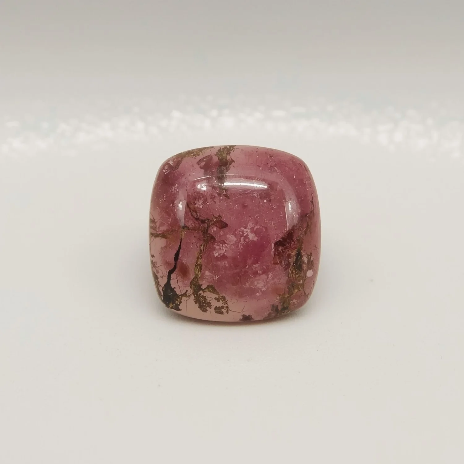 Pink Tourmaline 10PC Tiny 5x5 MM Square Cabochon Pink Shine semi Precious Loose Gemstones - Image 2