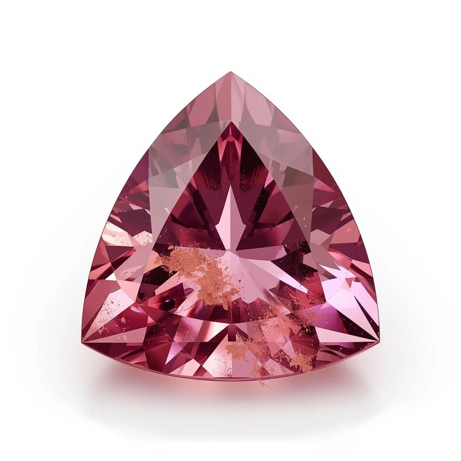 Pink Tourmaline 1PC Chunky 13x13 MM Triangle Faceted Pink Natural Semi Precious Loose Gemstone