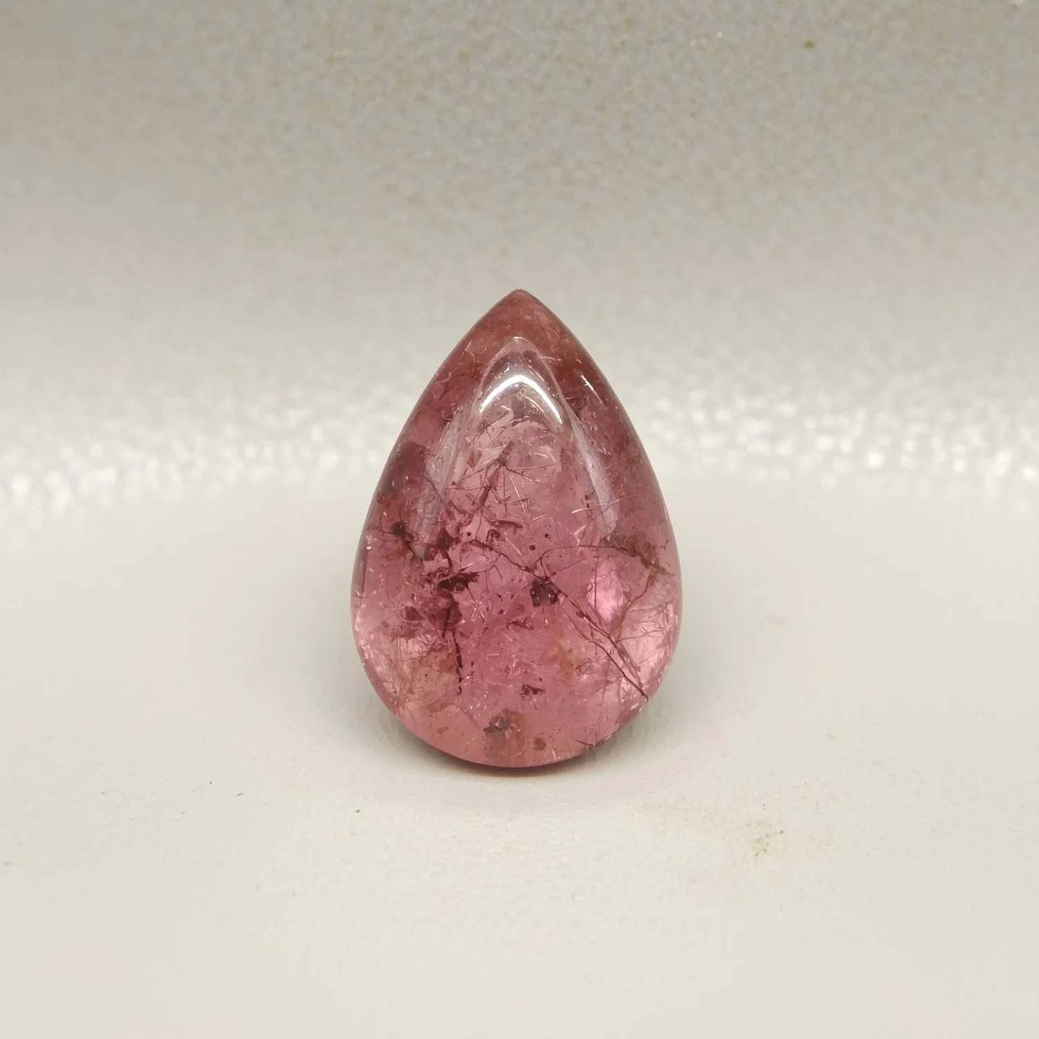 Pink Tourmaline 1PC Large 10x12 MM Pear Cabochon Pink High-Quality semi Precious Loose Gems - Image 2