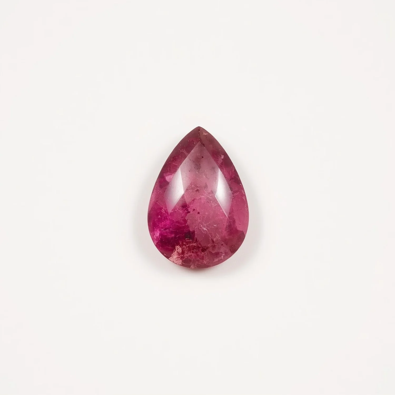 Pink Tourmaline 1PC Large 9x11 MM Pear Cabochon Pink Shine semi Precious Precious Gemstone - Image 2