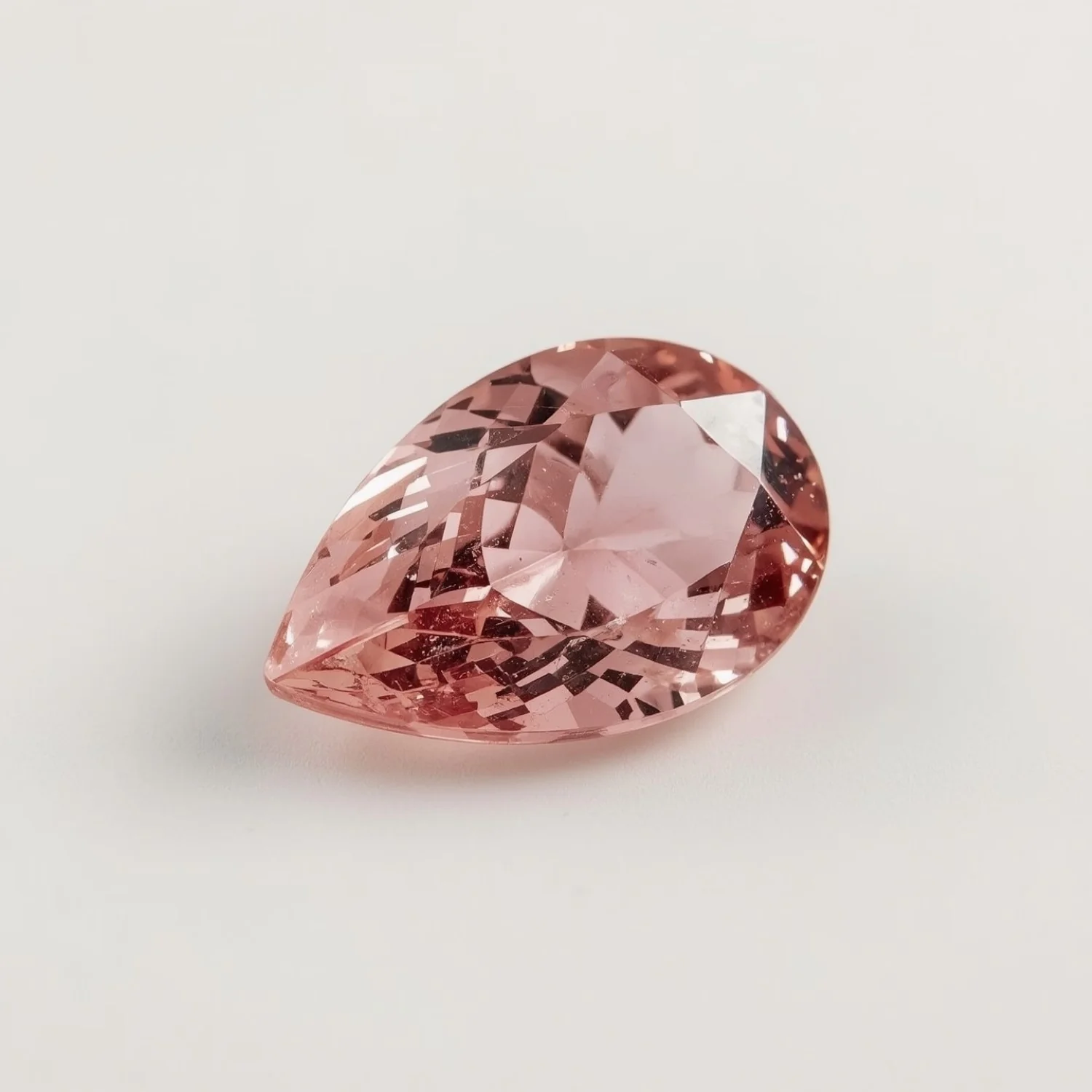 Pink Tourmaline 1PC Large 9x11 MM Pear Faceted Pink Sparkling Semi Precious Gems