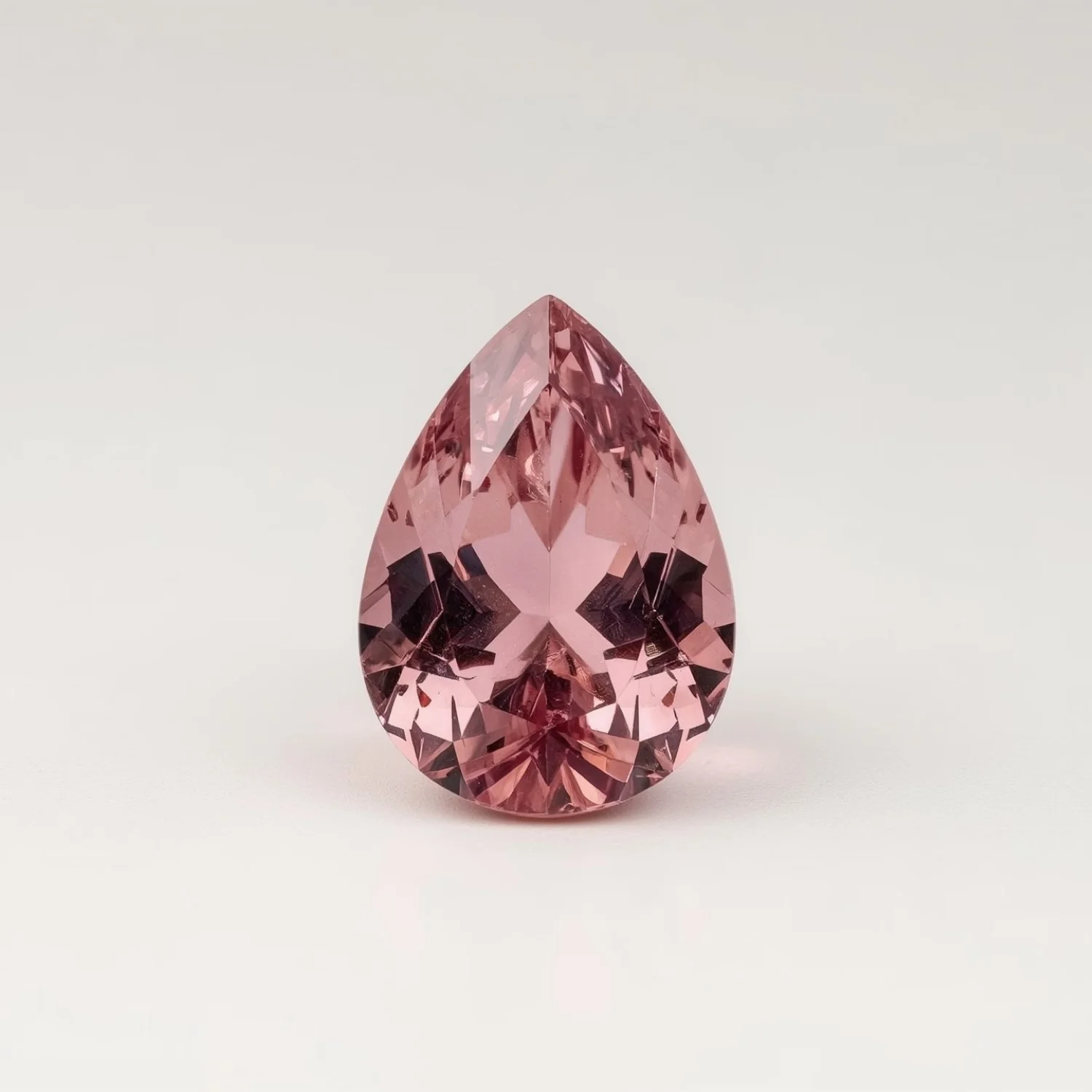 Pink Tourmaline 1PC Large 9x11 MM Pear Faceted Pink Sparkling Semi Precious Gems - Image 2
