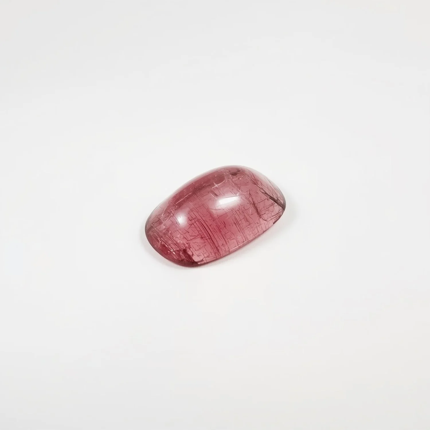 Pink Tourmaline 1PC Small 6x8 MM Emerald Cabochon Pink Lustrous semi Precious Semi Precious Gemstone