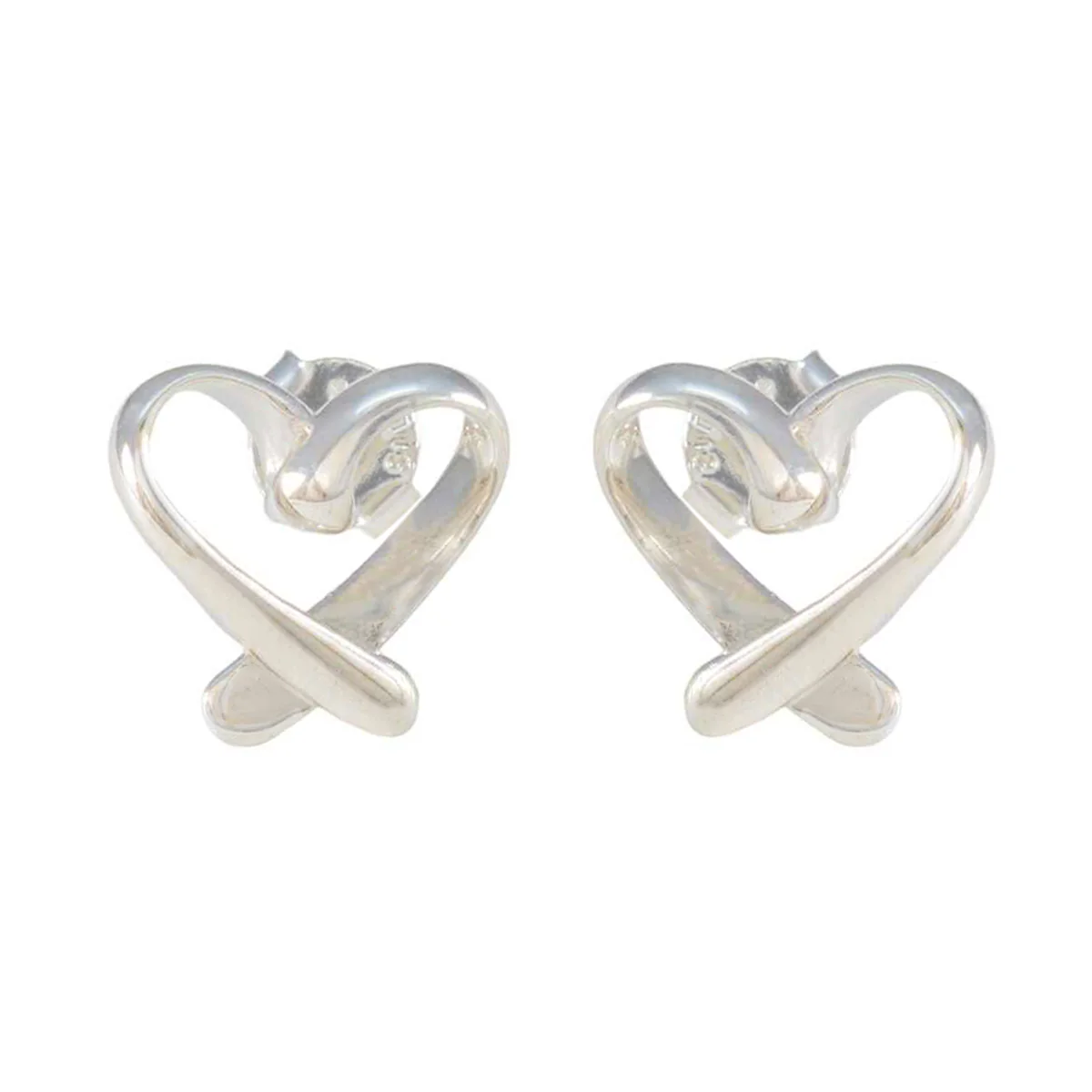 Plain African Lucia plain Stud Gray Silver Earring