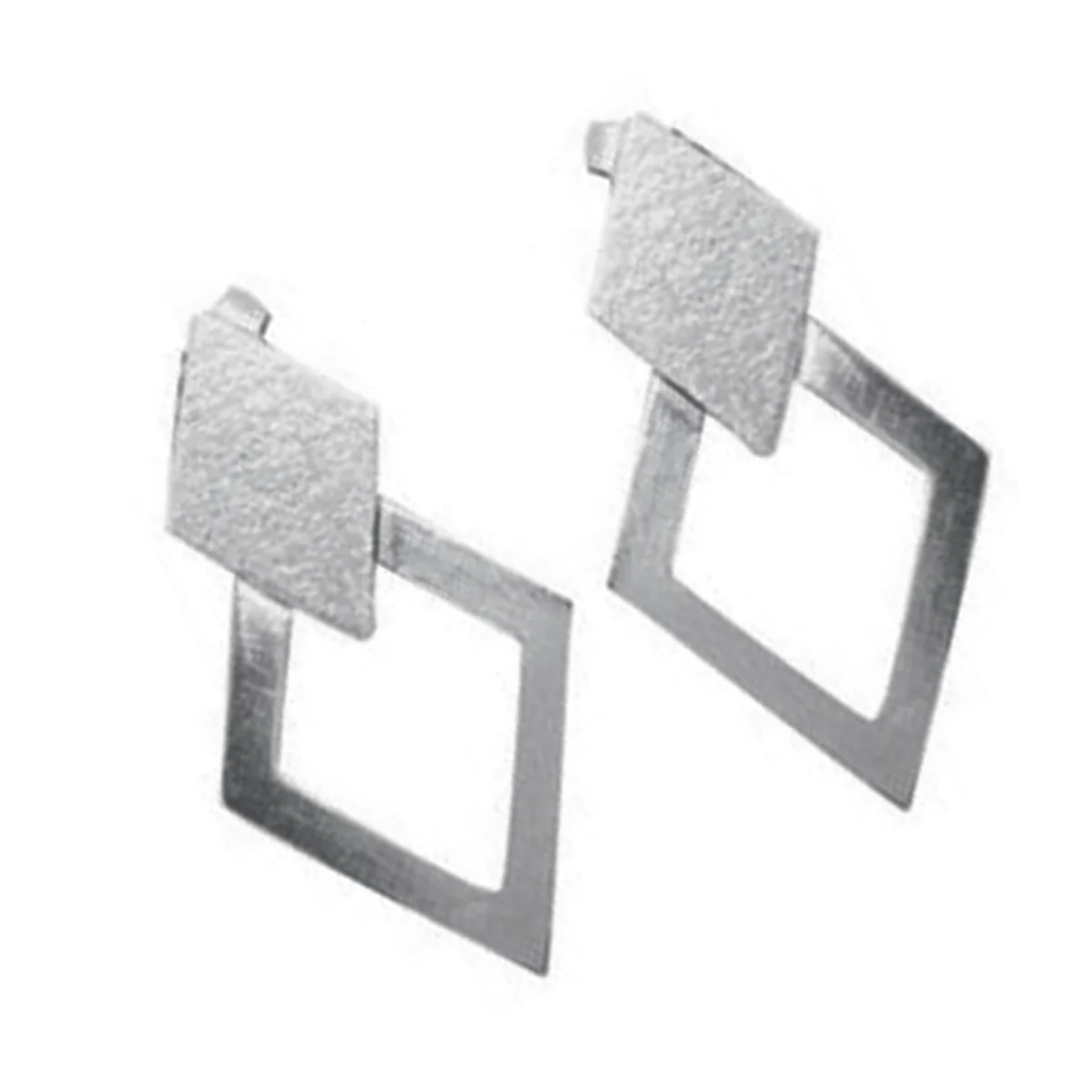Plain American Micaela multiple Stud Gray Sterling Silver Earring - Image 2