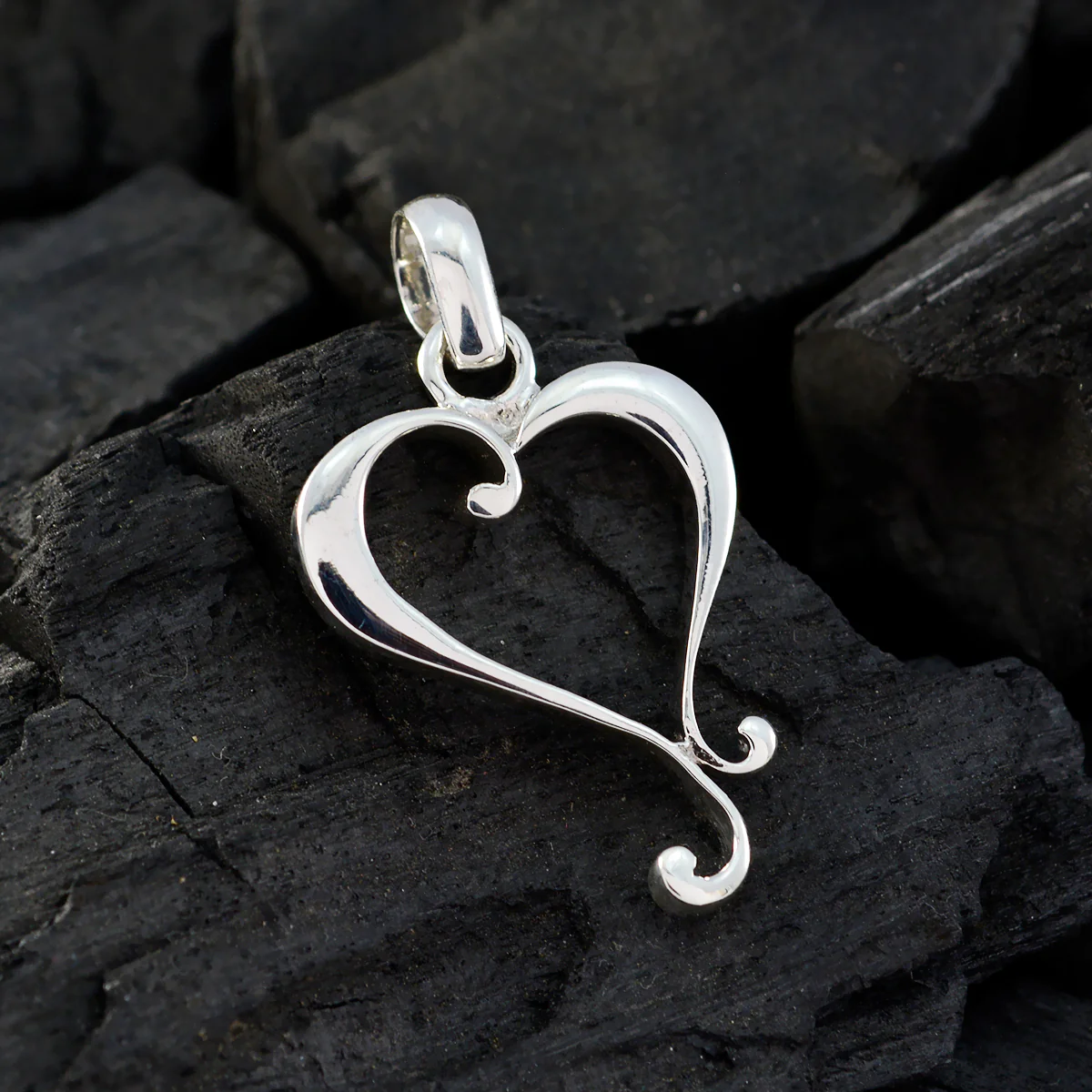 Plain Delicate Russian 92.5 Silver plain Constanza Graceful Gray Pendant Jewellery - Image 4