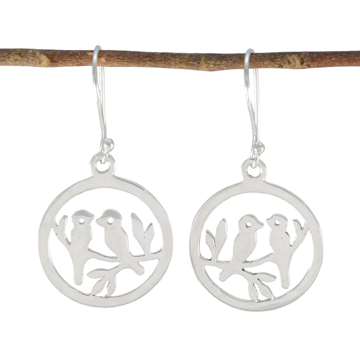 Plain Japanese Gabriela plain Dangle Gray 925 Sterling Silver Earring - Image 2