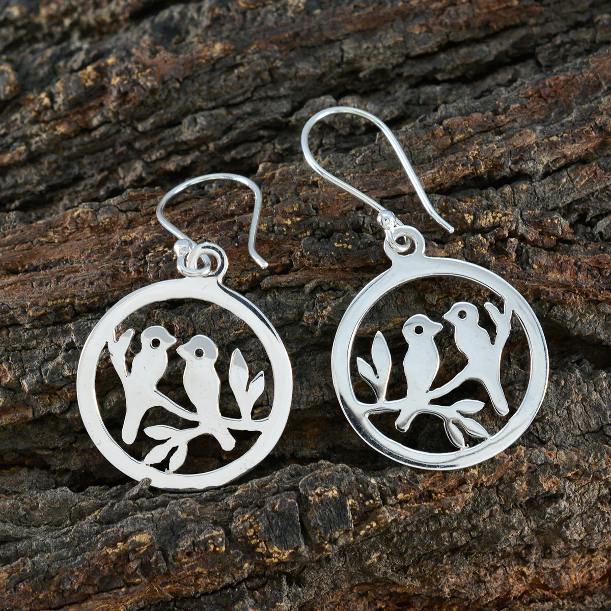 Plain Japanese Gabriela plain Dangle Gray 925 Sterling Silver Earring - Image 3