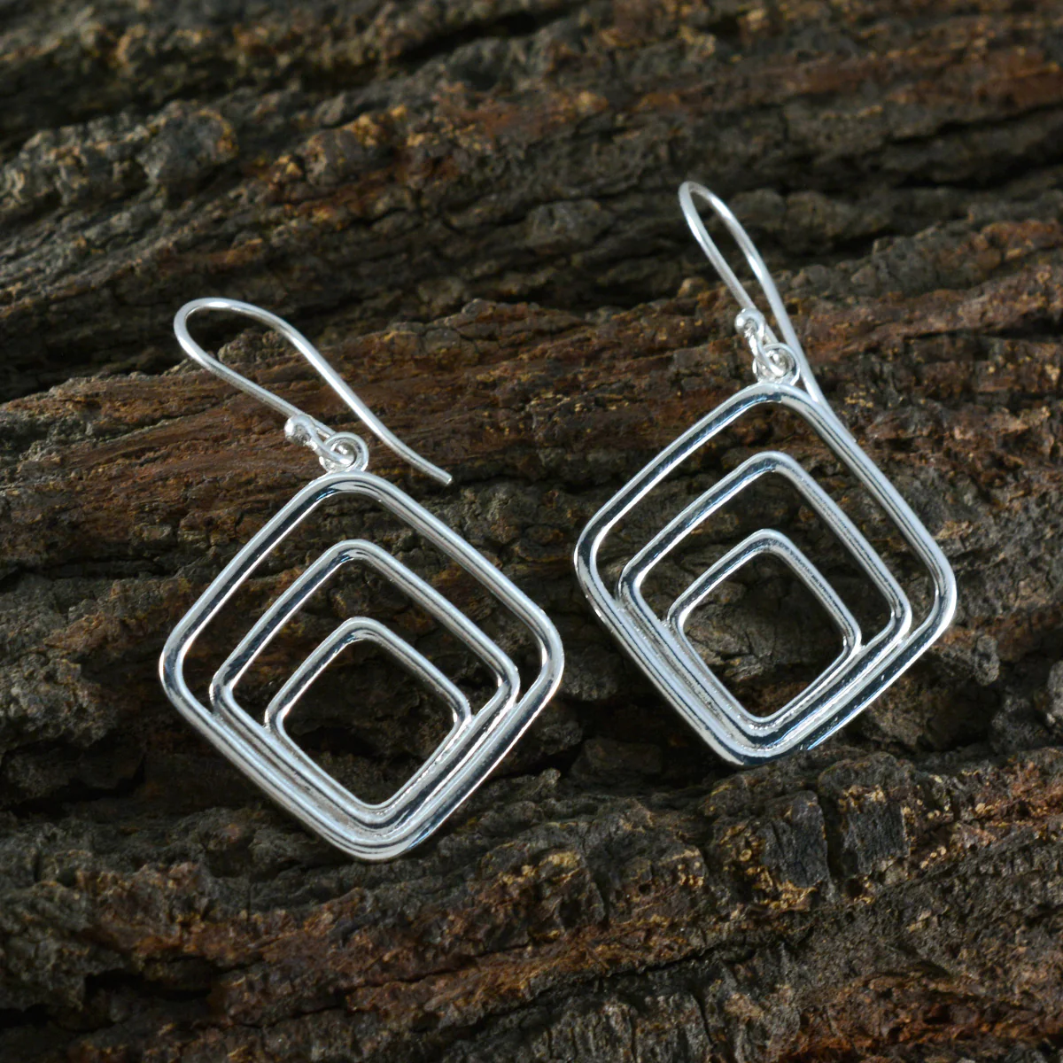 Plain Mexican Joaquina plain Dangle Gray 92.5 Silver Earring - Image 3