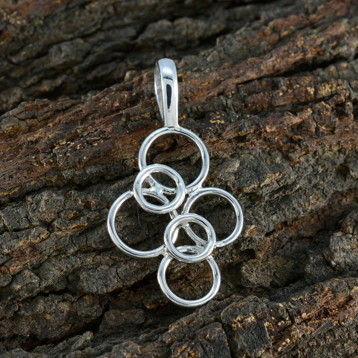 Plain Minimalist Japanese Sterling Silver plain Yan Trendy Gray Pendant Jewellery - Image 2