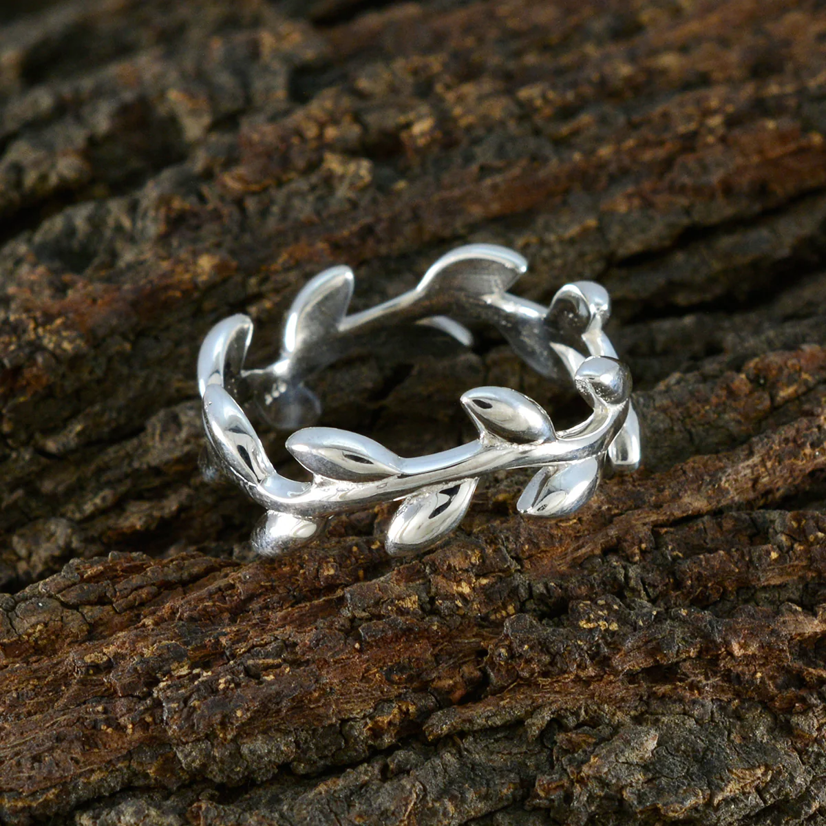 Plain Plain African Silver Gray Gemstones Slim Leafy Thumb Ring Jewelry - Image 3