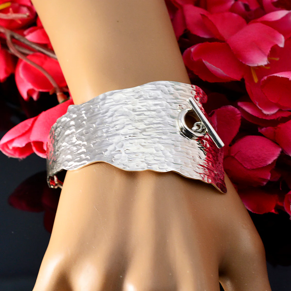 Plain Special Moment Edgy Silver 925 Silver Cuff Bracelet - Image 6