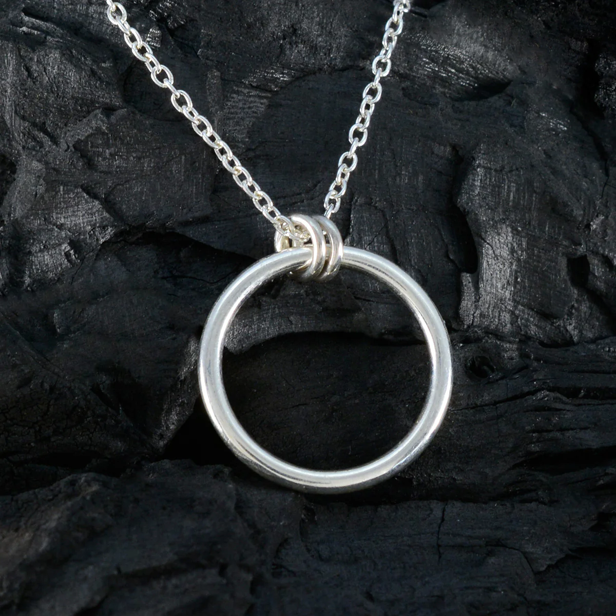 Plain Whisper-thin Moroccan Silver plain Yasmin Feminine Gray Pendant Jewelry - Image 3