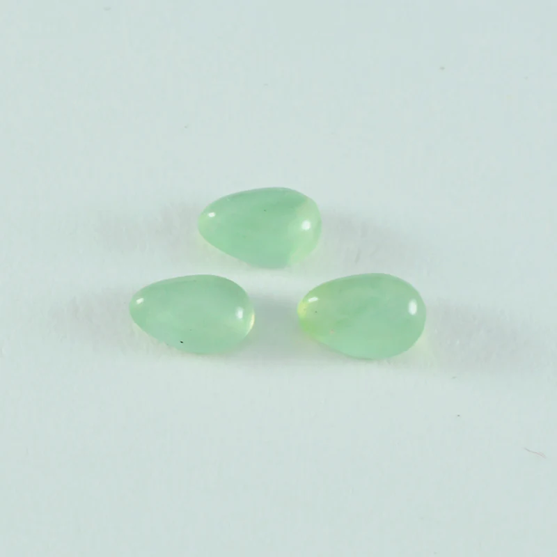 Prehnite 10PC Tiny 3x5 MM Pear Cabochon Green Natural semi Precious Loose Gemstone - Image 4