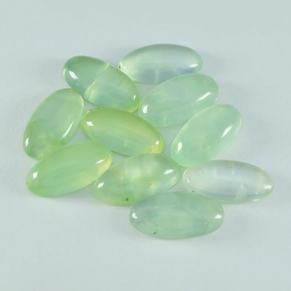 Prehnite 10PC Tiny 3x6 MM Marquise  Cabochon Green Shine semi Precious Loose Gems - Image 2