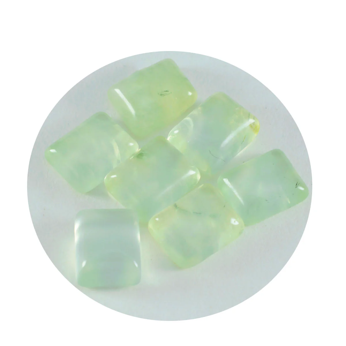 Prehnite 10PC Tiny 4x6 MM Emerald Cabochon Green Brilliant semi Precious Loose Gems - Image 3