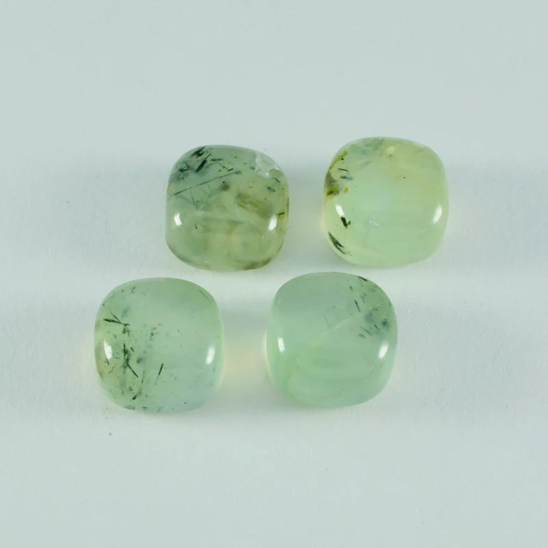 Prehnite 1PC Large 11x11 MM Cushion Cabochon Green Polished semi Precious Loose Gems - Image 2